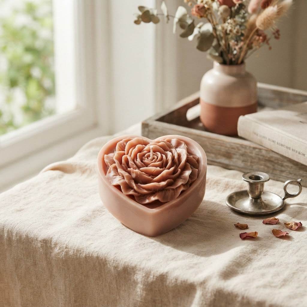 Rose candle detail
